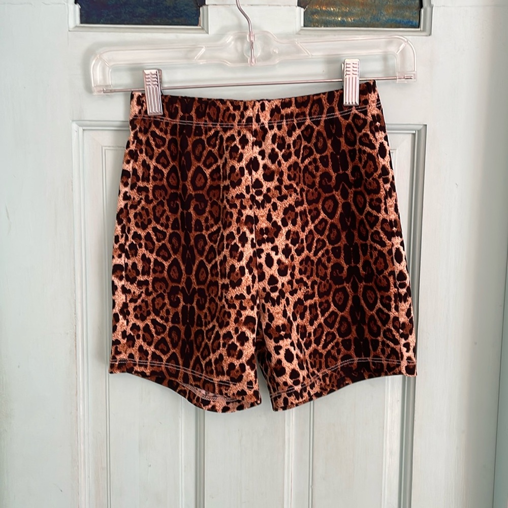 Princess Polly leopard print shorts, size 0